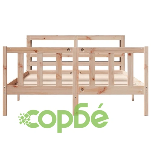 Рамка за легло без матрак, 120x190 см, масивна чамова дървесина ➤ топ цена ➤ sorbe.bg