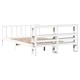 Рамка за легло без матрак, бял, 120x190 см, борово дърво масив