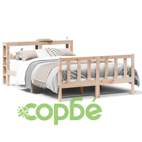 Рамка за легло без матрак, 160x200 см, масивна чамова дървесина ➤ топ цена ➤ sorbe.bg