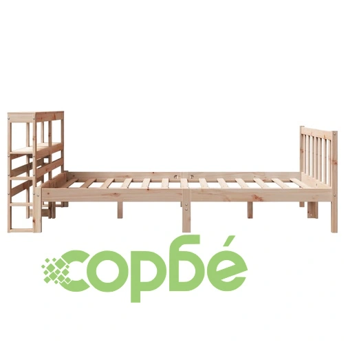 Рамка за легло без матрак, 160x200 см, масивна чамова дървесина ➤ топ цена ➤ sorbe.bg