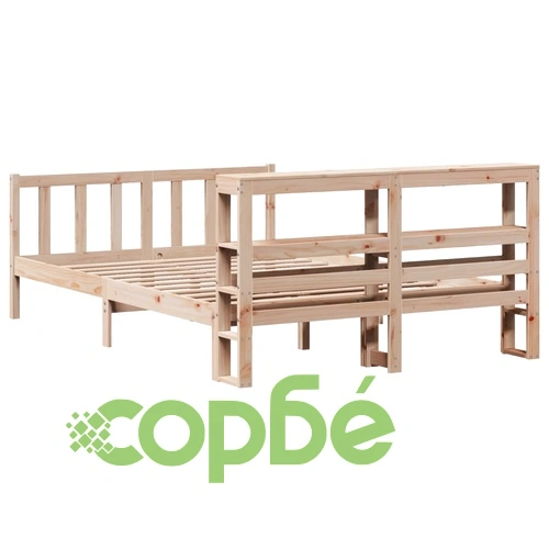 Рамка за легло без матрак, 160x200 см, масивна чамова дървесина ➤ топ цена ➤ sorbe.bg