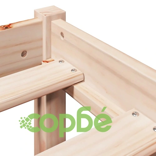 Рамка за легло без матрак, 160x200 см, масивна чамова дървесина ➤ топ цена ➤ sorbe.bg