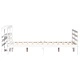 Рамка за легло без матрак, бял, 135x190 см, бор масив