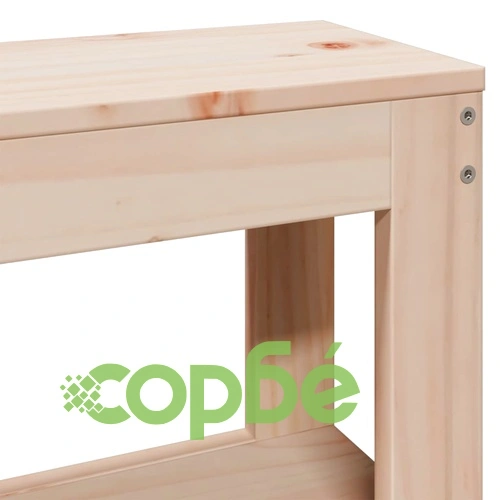 Рамка за легло без матрак, 140x190 см, масивна чамова дървесина ➤ топ цена ➤ sorbe.bg