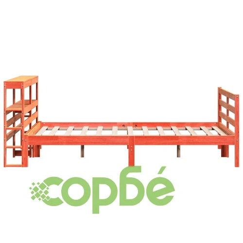 Рамка за легло без матрак, восъчнокафяв, 160x200 см, бор масив ➤ топ цена ➤ sorbe.bg