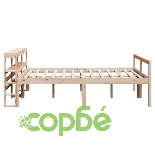 Легло за възрастни с табла, 160x200 см, борово дърво масив ➤ топ цена ➤ sorbe.bg