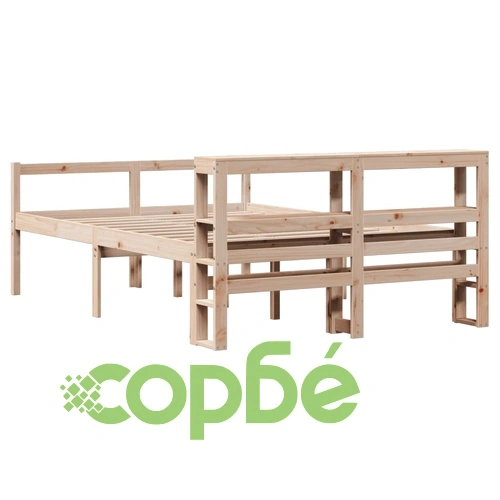 Легло за възрастни с табла, 160x200 см, борово дърво масив ➤ топ цена ➤ sorbe.bg