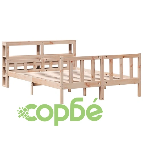 Рамка за легло без матрак, 120x190 см, масивна чамова дървесина ➤ топ цена ➤ sorbe.bg