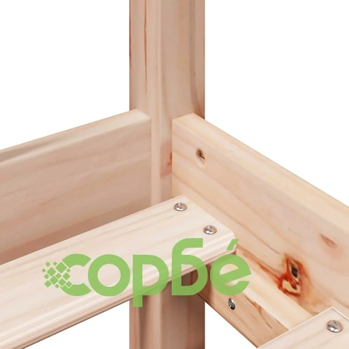 Рамка за легло без матрак, 120x190 см, масивна чамова дървесина ➤ топ цена ➤ sorbe.bg