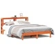 Рамка за легло без матрак, восъчнокафяв, 140x190 см, бор масив