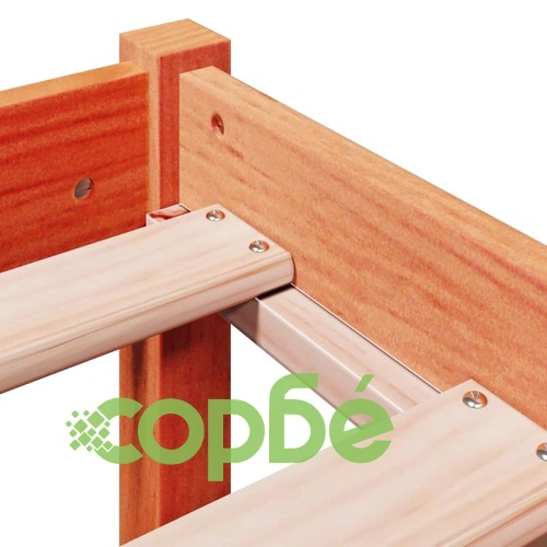 Рамка за легло без матрак, восъчнокафяв, 140x190 см, бор масив ➤ топ цена ➤ sorbe.bg