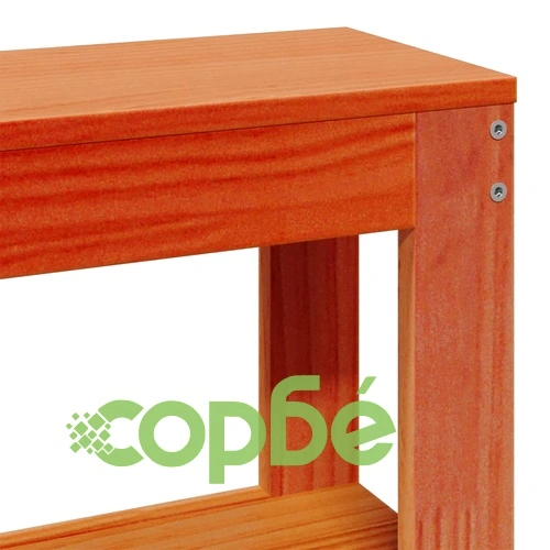 Рамка за легло без матрак, восъчнокафяв, 140x190 см, бор масив ➤ топ цена ➤ sorbe.bg