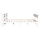 Рамка за легло без матрак, бял, 135x190 см, бор масив