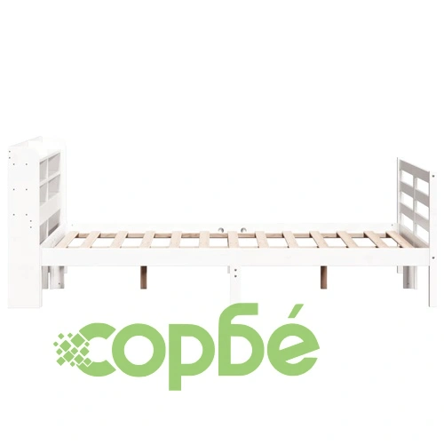 Рамка за легло с табла без матрак, бяла, 140x190 см ➤ топ цена ➤ sorbe.bg