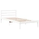 Рамка за легло с табла без матрак, бяла, 100x200 см