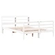 Рамка за легло с табла без матрак, бяла, 160x200 см