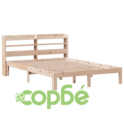 Рамка за легло с табла, 140x190 см, масивно дърво ➤ топ цена ➤ sorbe.bg