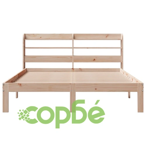 Рамка за легло с табла, 140x190 см, масивно дърво ➤ топ цена ➤ sorbe.bg