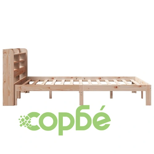 Рамка за легло с табла, 140x190 см, масивно дърво ➤ топ цена ➤ sorbe.bg