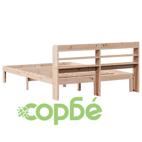 Рамка за легло с табла, 140x190 см, масивно дърво ➤ топ цена ➤ sorbe.bg