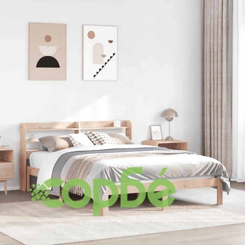Рамка за легло с табла, 140x190 см, масивно дърво ➤ топ цена ➤ sorbe.bg
