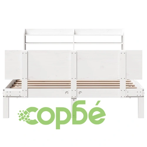 Рамка за легло с табла без матрак, бяла, 140x190 см ➤ топ цена ➤ sorbe.bg