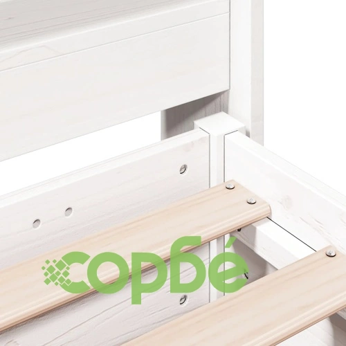 Рамка за легло без матрак, бял, 160x200 см, бор масив ➤ топ цена ➤ sorbe.bg