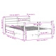 Рамка за легло без матрак, 160x200 см, масивна чамова дървесина