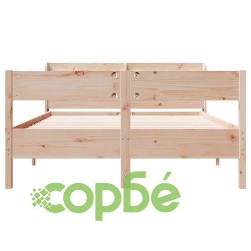 Рамка за легло без матрак, 160x200 см, масивна чамова дървесина ➤ топ цена ➤ sorbe.bg