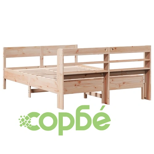 Рамка за легло без матрак, 160x200 см, масивна чамова дървесина ➤ топ цена ➤ sorbe.bg