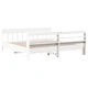 Рамка за легло без матрак, бял, 180x200 см, бор масив