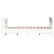 Рамка за легло без матрак, бял, 120x200 см, бор масив