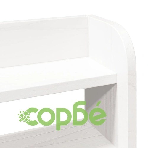 Рамка за легло с табла, бяла, 140x190 см, масивно дърво ➤ топ цена ➤ sorbe.bg