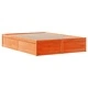 Рамка за легло с табла, восъчнокафяв, 140x190 см, масивно дърво