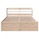 Рамка за легло с табла, 120x190 см, борово дърво масив