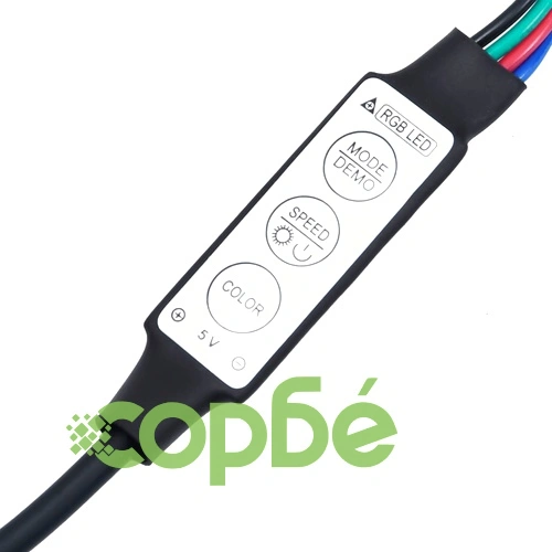 ТВ шкаф с LED, сив сонома, 180x34x50 см, инженерно дърво ➤ топ цена ➤ sorbe.bg