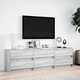 ТВ шкаф с LED, сив сонома, 180x34x50 см, инженерно дърво