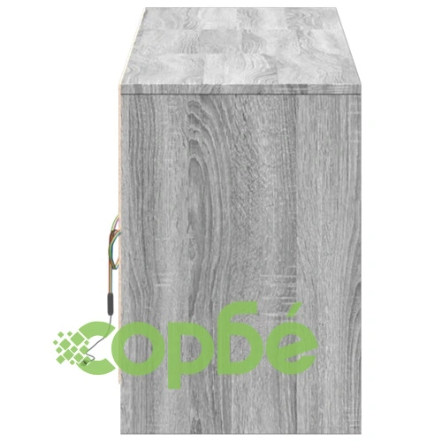 ТВ шкаф с LED, сив сонома, 180x34x50 см, инженерно дърво ➤ топ цена ➤ sorbe.bg