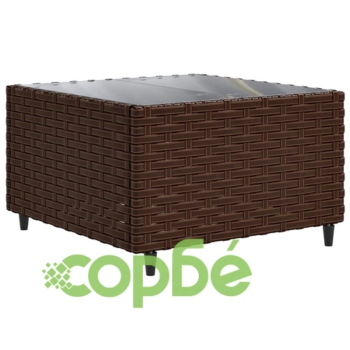 Градински лаундж комплект с възглавници кафяв 8 части полиратан ➤ топ цена ➤ sorbe.bg