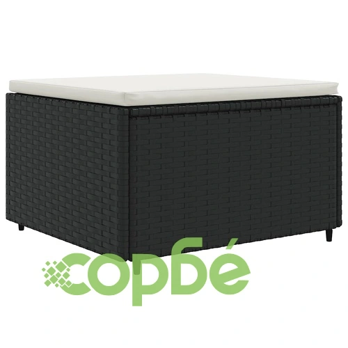 Градински лаундж комплект с възглавници 7 части черен полиратан ➤ топ цена ➤ sorbe.bg