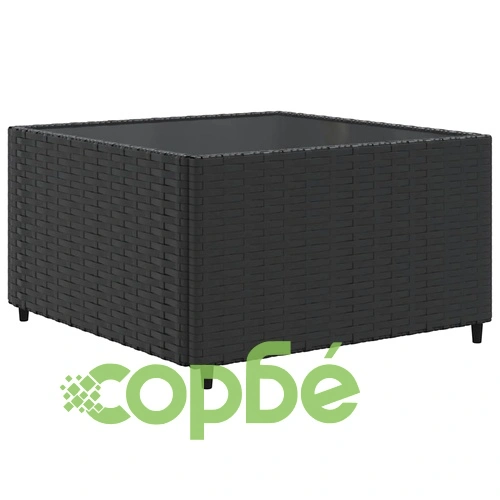 Градински лаундж комплект с възглавници 7 части черен полиратан ➤ топ цена ➤ sorbe.bg