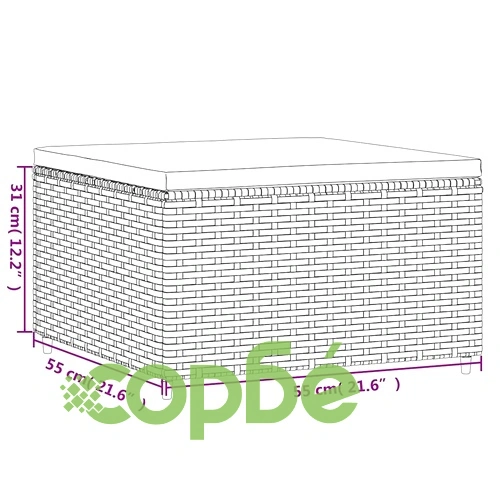 Градински лаундж комплект с възглавници 7 части черен полиратан ➤ топ цена ➤ sorbe.bg
