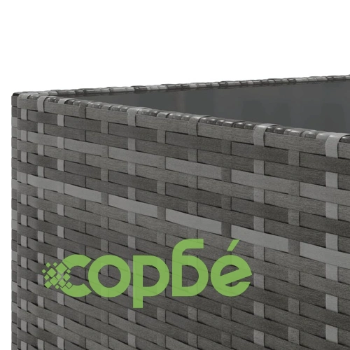 Градински комплект диван с възглавници 11 части сив полиратан ➤ топ цена ➤ sorbe.bg