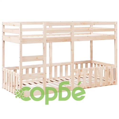 Двуетажно легло, 80x200 см, борово дърво масив ➤ топ цена ➤ sorbe.bg