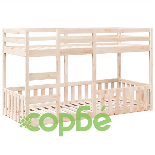 Двуетажно легло, 90x200 см, борово дърво масив ➤ топ цена ➤ sorbe.bg