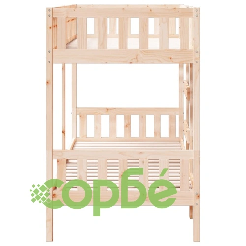 Двуетажно легло, 90x200 см, борово дърво масив ➤ топ цена ➤ sorbe.bg