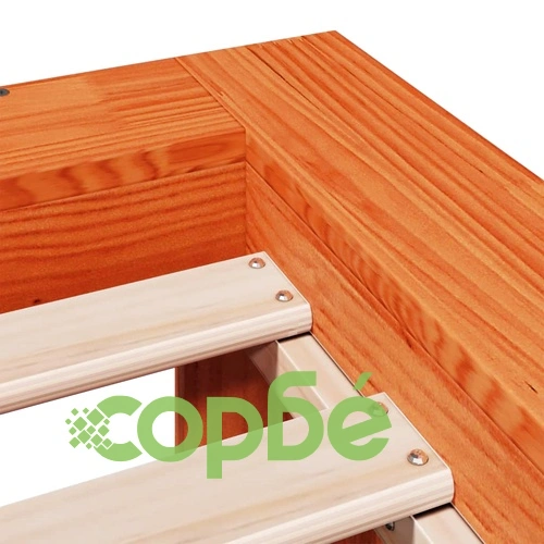 Рамка за легло без матрак, восъчнокафяв, 160x200 см, бор масив ➤ топ цена ➤ sorbe.bg