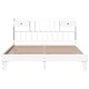 Рамка за легло без матрак, бял, 180x200 см, бор масив