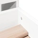 Рамка за легло без матрак, бял, 90x200 см, бор масив