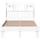 Рамка за легло без матрак, бял, 120x190 см, борово дърво масив